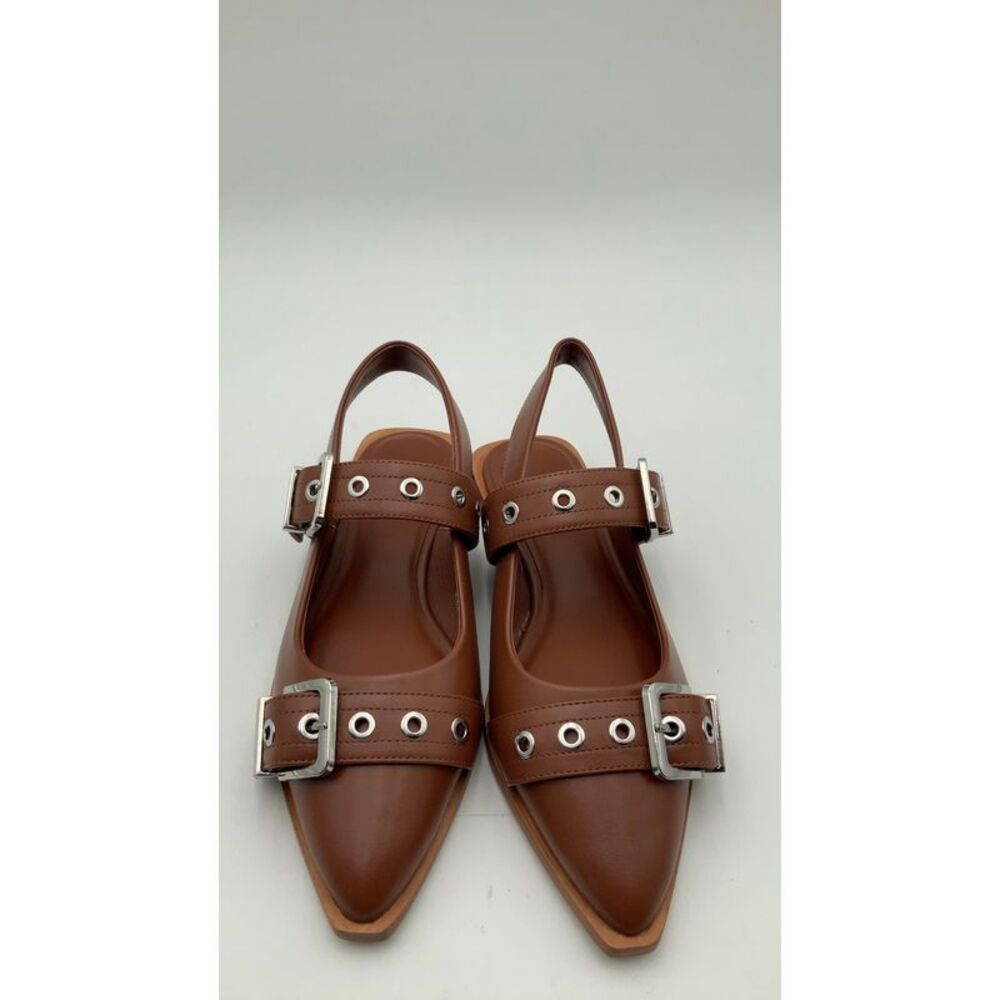 Quince Brown Slingback Flats